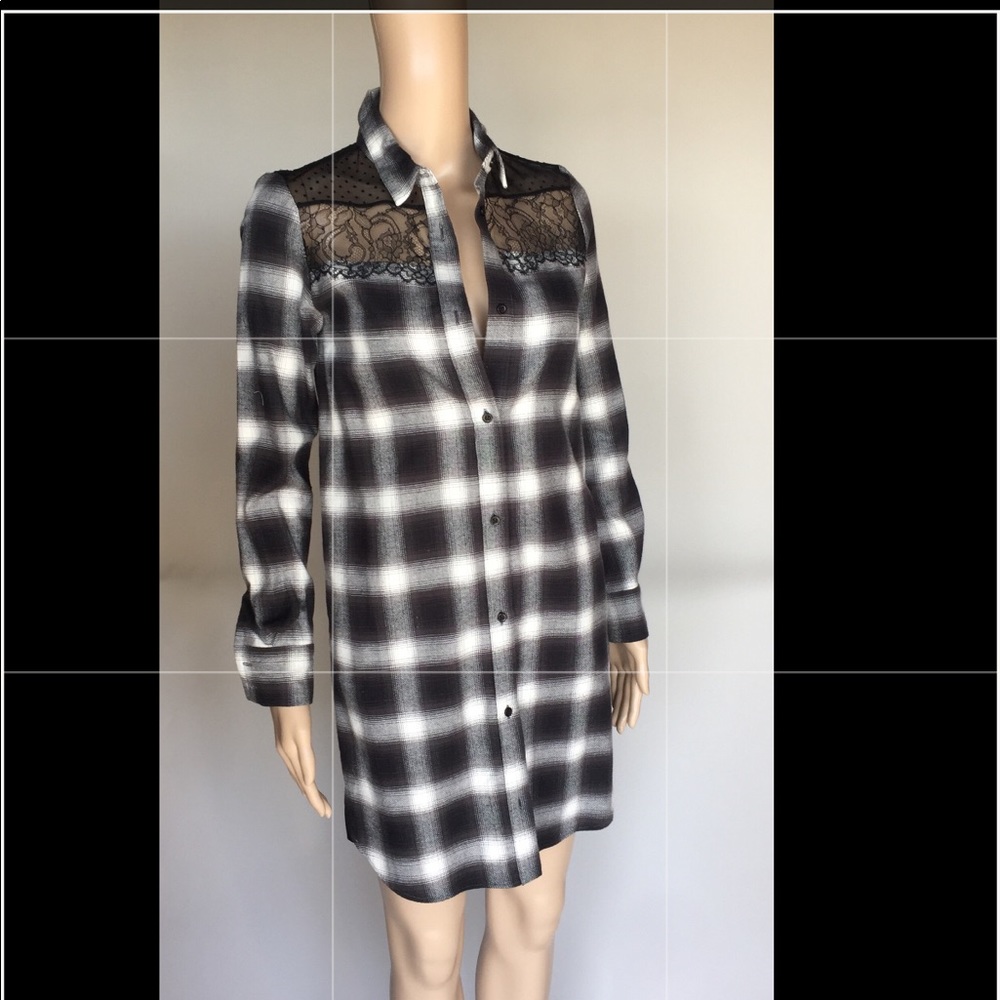 Maje flannel dress , like new